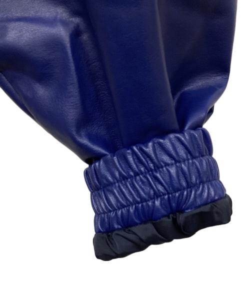 led.tokyo（レッドトーキョー）led.tokyo (レッドトーキョー) エコレザークロップドジャケット ブルー サイズ:38の古着・服飾アイテム