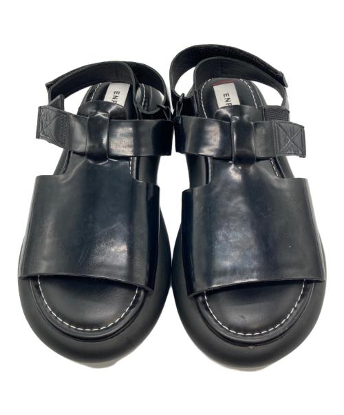 ENFOLD（エンフォルド）ENFOLD (エンフォルド) チューブソールサンダル ブラック サイズ:24の古着・服飾アイテム
