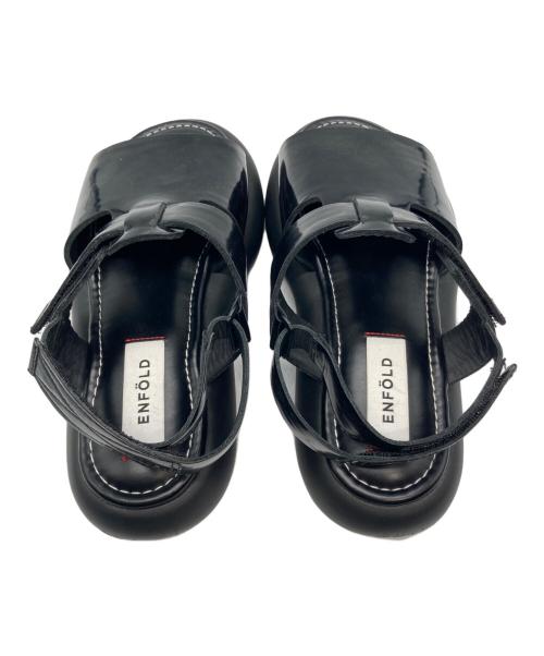 ENFOLD（エンフォルド）ENFOLD (エンフォルド) チューブソールサンダル ブラック サイズ:24の古着・服飾アイテム