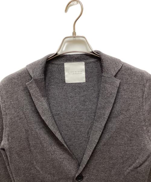 MACKINTOSH PHILOSOPHY（マッキントッシュ フィロソフィー）MACKINTOSH PHILOSOPHY (マッキントッシュ フィロソフィー) ニットジャケット グレー サイズ:38の古着・服飾アイテム