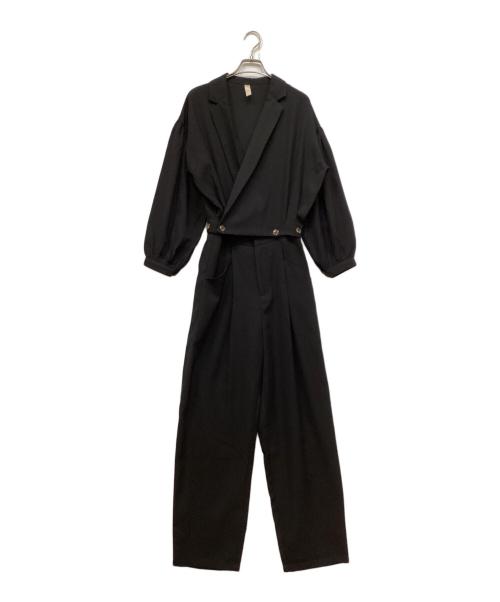 willfully（ウィルフリー）willfully (ウィルフリー) クロップドジャケットセットアップ ブラック サイズ:Mの古着・服飾アイテム