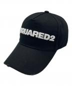 DSQUARED2ディースクエアード）の古着「ロゴ刺繍キャップ」｜ブラック