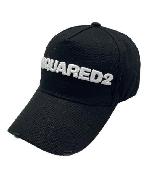 DSQUARED2（ディースクエアード）DSQUARED2 (ディースクエアード) ロゴ刺繍キャップ ブラックの古着・服飾アイテム