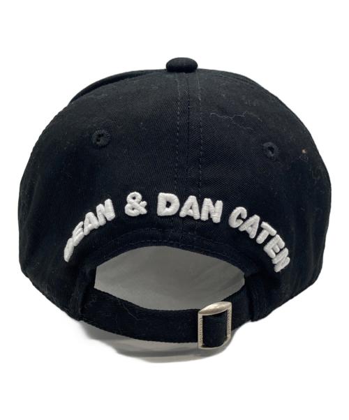 DSQUARED2（ディースクエアード）DSQUARED2 (ディースクエアード) ロゴ刺繍キャップ ブラックの古着・服飾アイテム