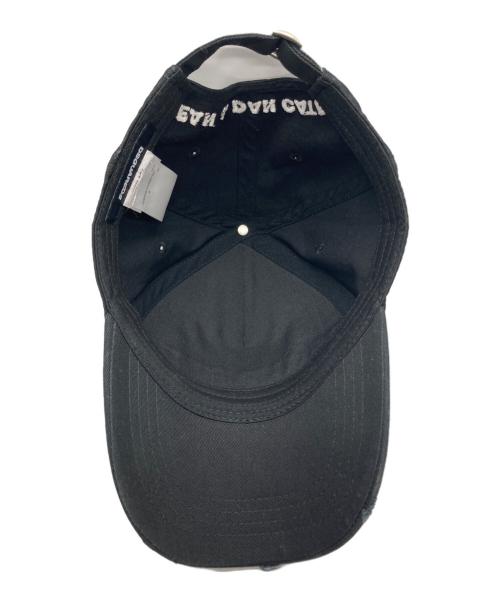 DSQUARED2（ディースクエアード）DSQUARED2 (ディースクエアード) ロゴ刺繍キャップ ブラックの古着・服飾アイテム