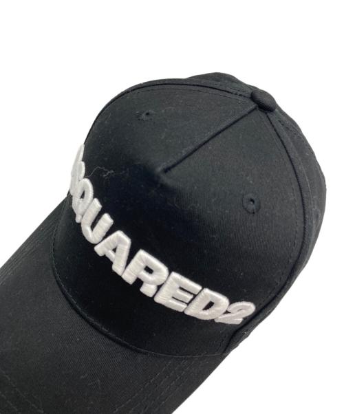 DSQUARED2（ディースクエアード）DSQUARED2 (ディースクエアード) ロゴ刺繍キャップ ブラックの古着・服飾アイテム