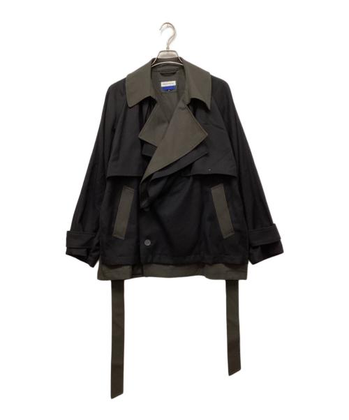 MAISON SPECIAL（メゾンスペシャル）MAISON SPECIAL (メゾンスペシャル) オーバーショートトレンチブルゾン ブラック サイズ:44の古着・服飾アイテム