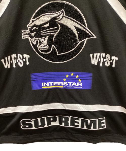 SUPREME（シュプリーム）SUPREME (シュプリーム) Rhinestone hockey jersey/ゲームシャツ ブラック サイズ:XLの古着・服飾アイテム