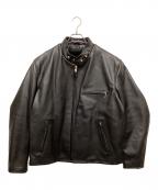 Schottショット）の古着「シングルライダースレザージャケット」｜ブラック