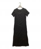 Y'sワイズ）の古着「S/Sシアーリネン混ワンピース」｜ブラック