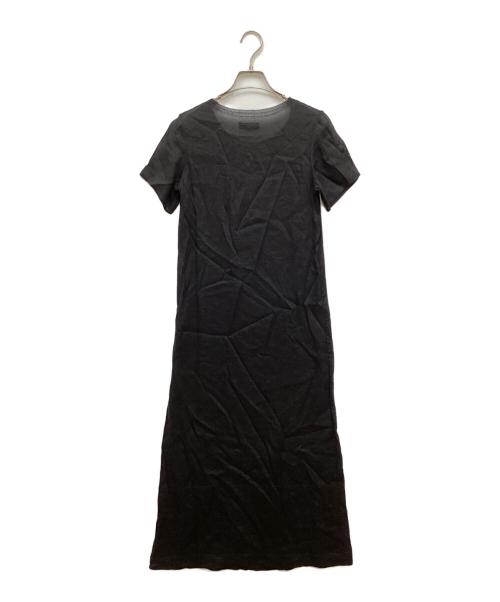 Y's（ワイズ）Y's (ワイズ) S/Sシアーリネン混ワンピース ブラック サイズ:-の古着・服飾アイテム