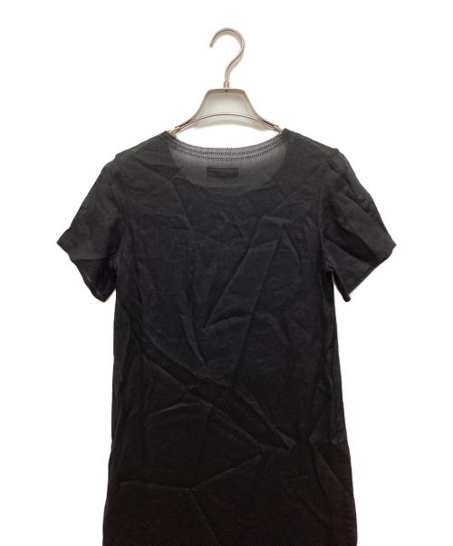 Y's（ワイズ）Y's (ワイズ) S/Sシアーリネン混ワンピース ブラック サイズ:-の古着・服飾アイテム