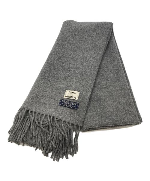 Acne studios（アクネ ストゥディオズ）Acne studios (アクネ ストゥディオス) ヴァージンウール大判ストール グレーの古着・服飾アイテム