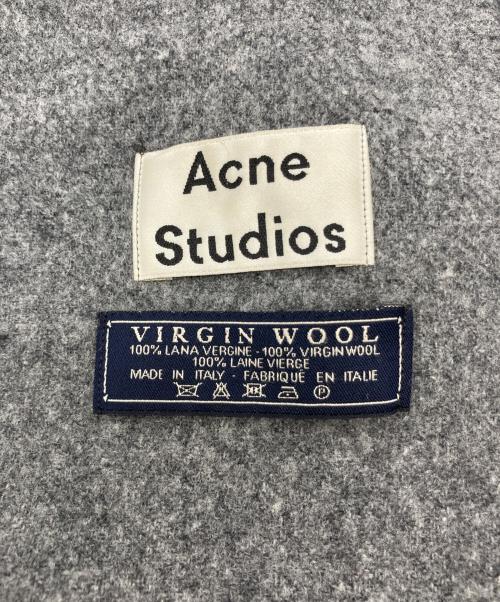 Acne studios（アクネ ストゥディオズ）Acne studios (アクネ ストゥディオス) ヴァージンウール大判ストール グレーの古着・服飾アイテム