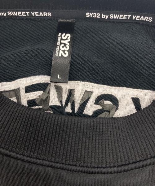 sy32 by sweet years（エスワイサーティトゥバイスィートイヤーズ）SY32 by SWEET YEARS MATINAVENIR ROYAL FLASH (ロイヤルフラッシュ) COLLABORATION BIG SILHOUETTE PULLOVER ブラック サイズ:Lの古着・服飾アイテム