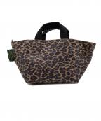 Herve Chapelierエルベシャプリエ）の古着「レオパード舟形ハンドバッグ」｜ブラウン