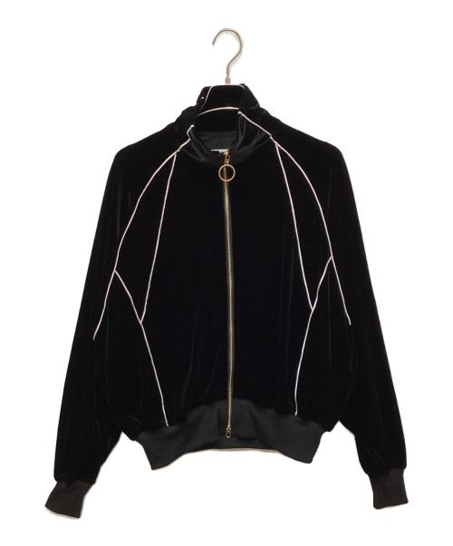 santaku（サンタク）santaku (サンタク) velour track jacket/ベロアトラックジャケット ブラック サイズ:M 未使用品の古着・服飾アイテム