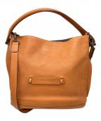 LONGCHAMPロンシャン）の古着「3Dレザークロスボディホーボーバッグ」｜オレンジ