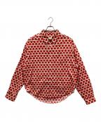 AMI Alexandre Mattiussiアミアレクサンドルマテュッシ）の古着「ハートパターンボクシーフィットシャツ」｜レッド