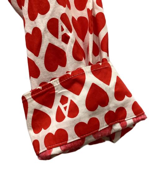 AMI Alexandre Mattiussi（アミアレクサンドルマテュッシ）AMI Alexandre Mattiussi (アミアレクサンドルマテュッシ) ハートパターンボクシーフィットシャツ レッド サイズ:XLの古着・服飾アイテム