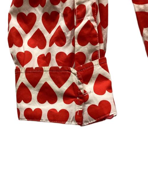 AMI Alexandre Mattiussi（アミアレクサンドルマテュッシ）AMI Alexandre Mattiussi (アミアレクサンドルマテュッシ) ハートパターンボクシーフィットシャツ レッド サイズ:XLの古着・服飾アイテム
