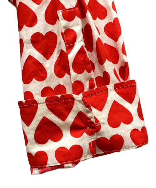 AMI Alexandre Mattiussi（アミアレクサンドルマテュッシ）AMI Alexandre Mattiussi (アミアレクサンドルマテュッシ) ハートパターンボクシーフィットシャツ レッド サイズ:XLの古着・服飾アイテム