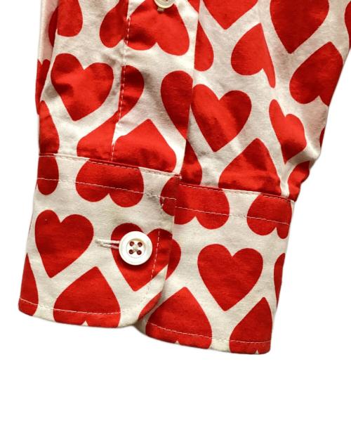 AMI Alexandre Mattiussi（アミアレクサンドルマテュッシ）AMI Alexandre Mattiussi (アミアレクサンドルマテュッシ) ハートパターンボクシーフィットシャツ レッド サイズ:XLの古着・服飾アイテム