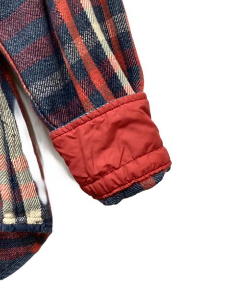 45rpm（45アールピーエム）45rpm (45アールピーエム) レザーボタンチェックネルシャツ ネイビー サイズ:Sの古着・服飾アイテム