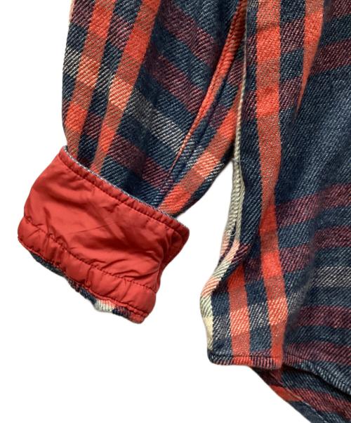 45rpm（45アールピーエム）45rpm (45アールピーエム) レザーボタンチェックネルシャツ ネイビー サイズ:Sの古着・服飾アイテム