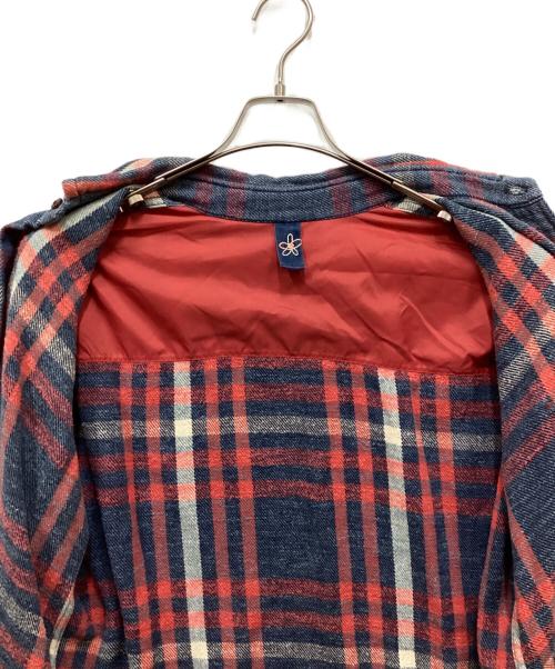 45rpm（45アールピーエム）45rpm (45アールピーエム) レザーボタンチェックネルシャツ ネイビー サイズ:Sの古着・服飾アイテム