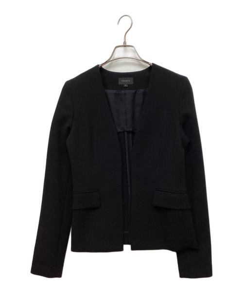 theory（セオリー）theory (セオリー) ノーカラージャケット ブラックの古着・服飾アイテム