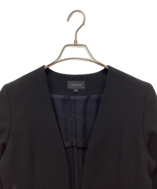 theory（セオリー）theory (セオリー) ノーカラージャケット ブラックの古着・服飾アイテム