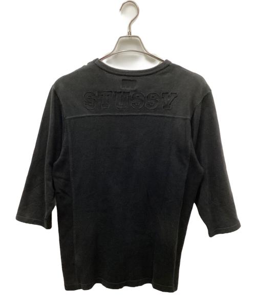 stussy（ステューシー）stussy (ステューシー) フットボールTシャツ ブラック サイズ:Lの古着・服飾アイテム
