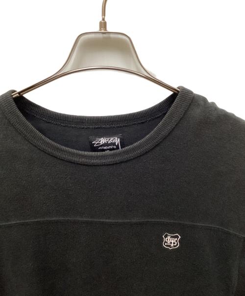 stussy（ステューシー）stussy (ステューシー) フットボールTシャツ ブラック サイズ:Lの古着・服飾アイテム