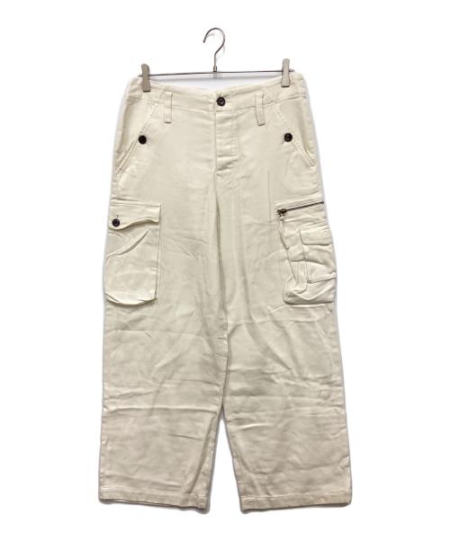 Jean Paul GAULTIER CLASSIQUE（ジャンポールゴルチエクラシック）Jean Paul GAULTIER CLASSIQUE (ジャンポールゴルチエクラシック) コットンギャバカーゴパンツ アイボリー サイズ:50の古着・服飾アイテム