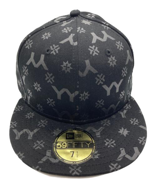 New Era（ニューエラ）New Era (ニューエラ) YOHJI YAMAMOTO (ヨウジヤマモト) 総柄キャップ ブラック サイズ:59.6CMの古着・服飾アイテム