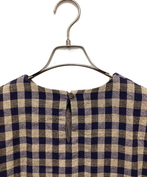 45rpm（45アールピーエム）45rpm (45アールピーエム) インディゴ ギマツイードブラウス ネイビー サイズ:3の古着・服飾アイテム