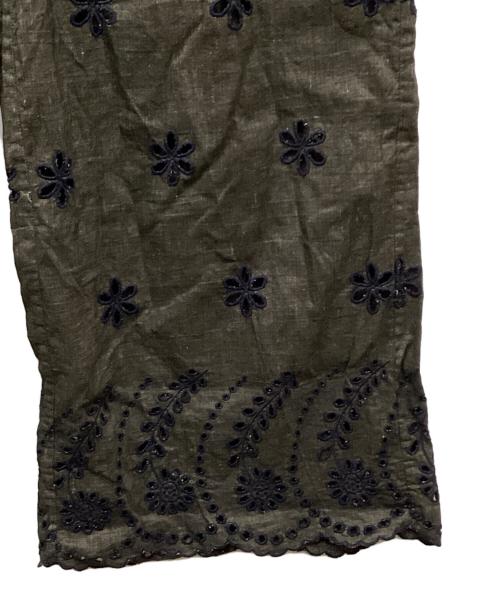 45rpm（45アールピーエム）45rpm (45アールピーエム) リネン混カッティングデザインパンツ グレー サイズ:3の古着・服飾アイテム