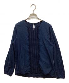 45rpm（45アールピーエム）の古着「インディゴ染めレースブラウス」｜インディゴ