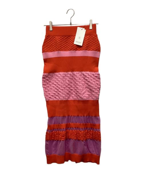 MAISON SPECIAL（メゾンスペシャル）MAISON SPECIAL (メゾンスペシャル) border knit tight skirt/ボーダーニットタイトスカート ピンク サイズ:FREE 未使用品の古着・服飾アイテム