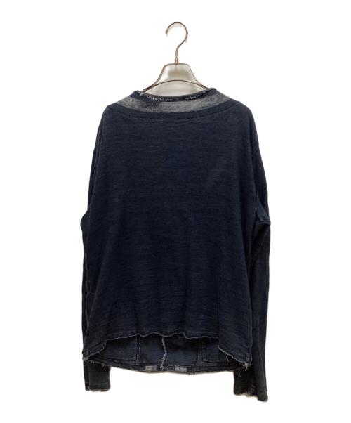 45rpm（45アールピーエム）45rpm (45アールピーエム) カットオフインディゴカーディガン ネイビー サイズ:3の古着・服飾アイテム