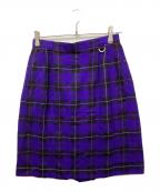 Christian Dior Sportsクリスチャン ディオールスポーツ）の古着「チェックスカート」｜ブルー
