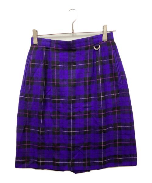 Christian Dior Sports（クリスチャン ディオールスポーツ）Christian Dior Sports (クリスチャン ディオールスポーツ) チェックスカート ブルー サイズ:XLの古着・服飾アイテム