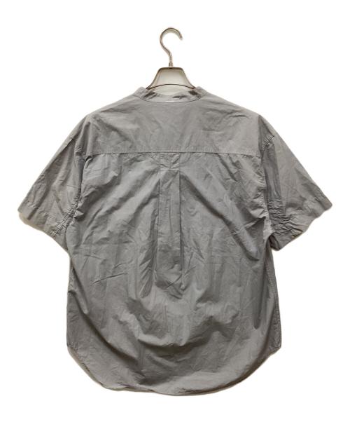 MHL（エムエイチエル）MHL (エムエイチエル) COTTON RAMIE POPLIN SS SHIRT/コットンラミーポプリンシャツ グレー サイズ:Lの古着・服飾アイテム