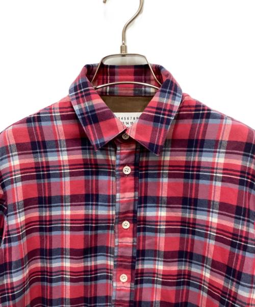 Maison Margiela（メゾンマルジェラ）Maison Margiela (メゾンマルジェラ) エルボーパッチネルシャツ レッド サイズ:44の古着・服飾アイテム