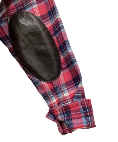 Maison Margiela（メゾンマルジェラ）Maison Margiela (メゾンマルジェラ) エルボーパッチネルシャツ レッド サイズ:44の古着・服飾アイテム