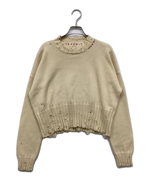 MARNI（マルニ）MARNI (マルニ) コットンクロップドセーター ベージュ サイズ:44の古着・服飾アイテム