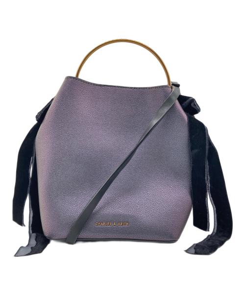 CHARLES & KEITH（チャールズアンドキース）CHARLES & KEITH (チャールズ＆キース) 玉虫調2WAYショルダーバッグ パープル サイズ:-の古着・服飾アイテム