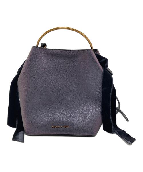 CHARLES & KEITH（チャールズアンドキース）CHARLES & KEITH (チャールズ＆キース) 玉虫調2WAYショルダーバッグ パープル サイズ:-の古着・服飾アイテム