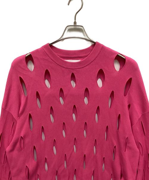 MAISON SPECIAL（メゾンスペシャル）MAISON SPECIAL (メゾンスペシャル) ライムオーバースラッシュニット ピンク サイズ:2の古着・服飾アイテム